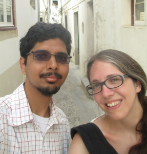 My wife and I enjoying our Portuguese honeymoon